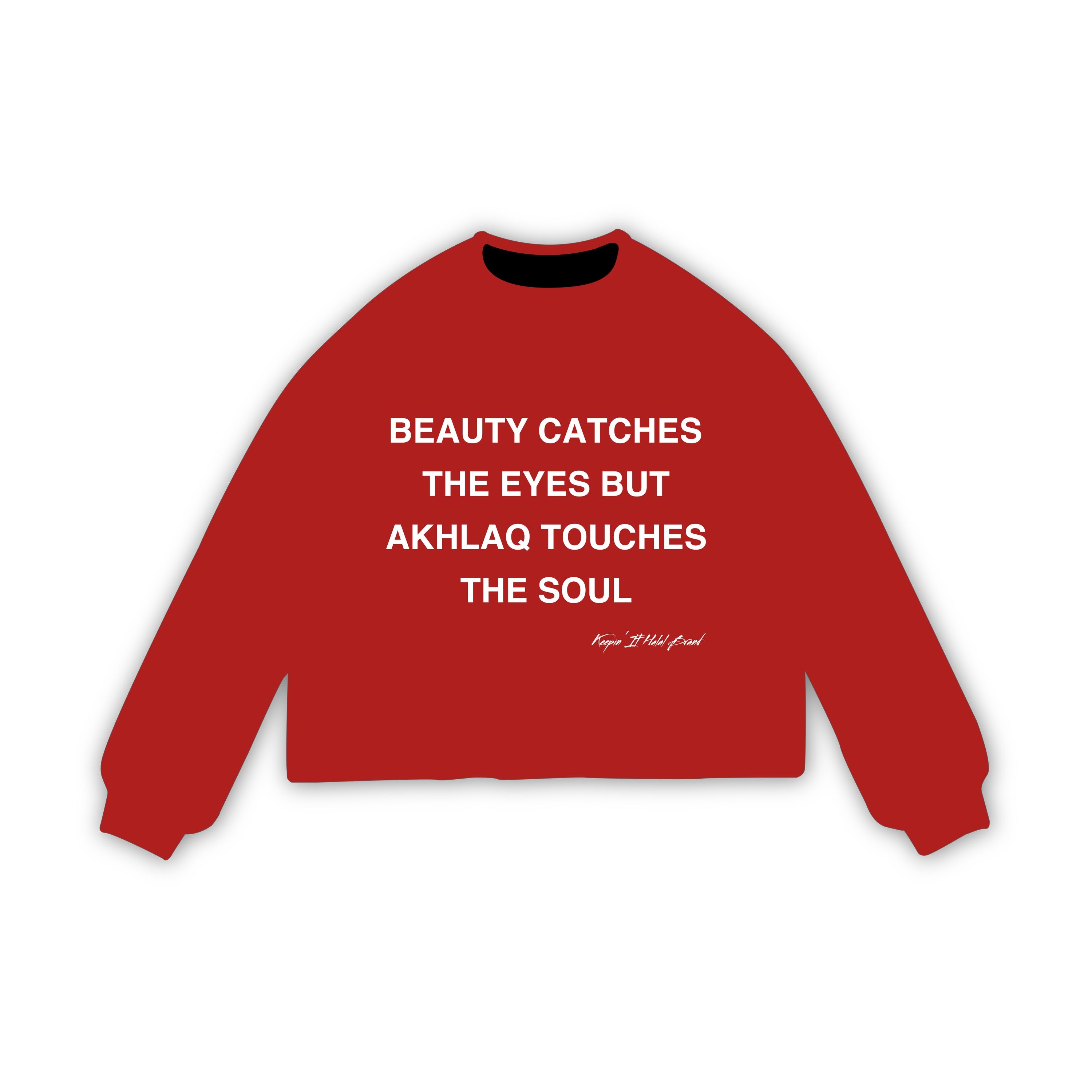 Akhlaq Over Beauty — Oversized Long Sleeve Tee