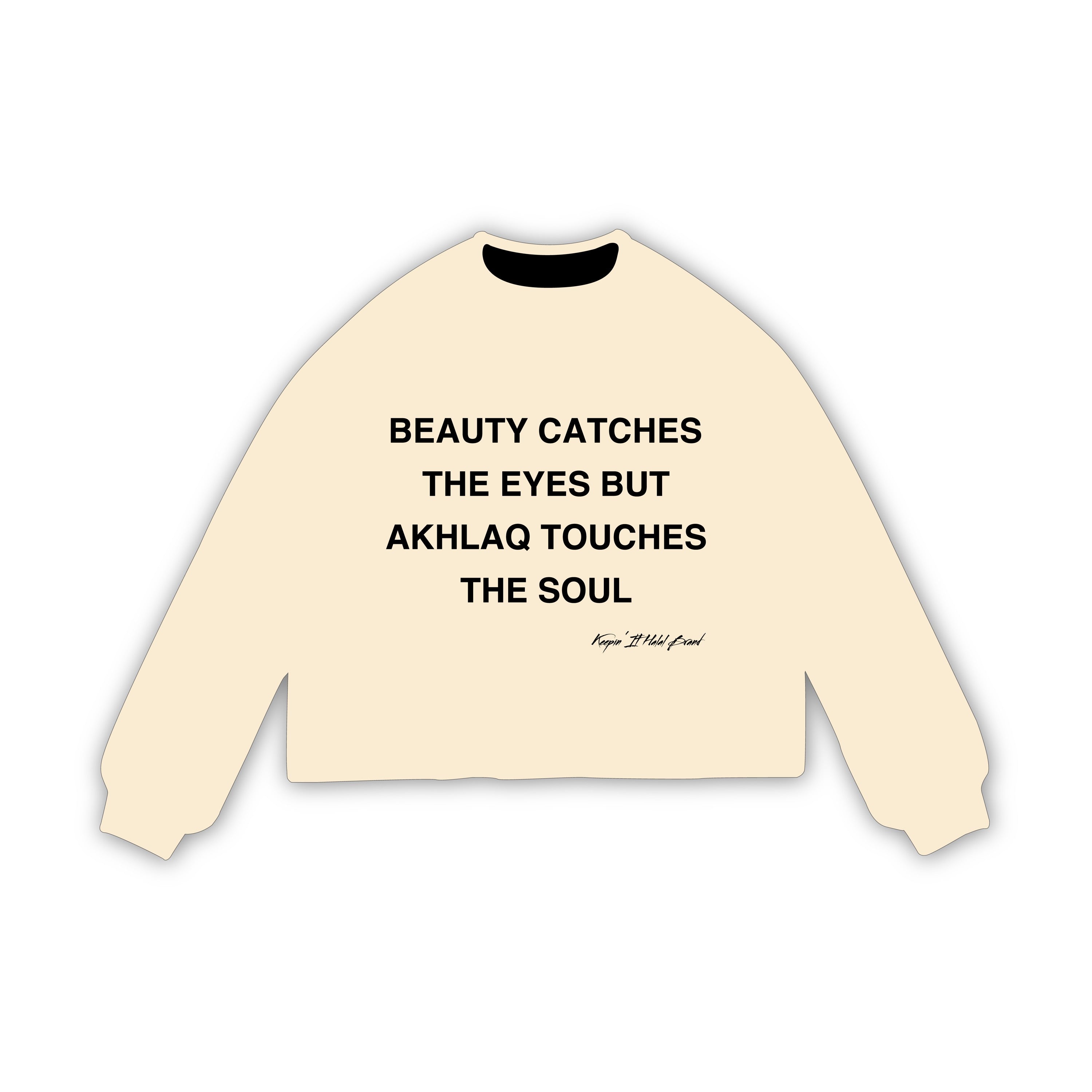 Akhlaq Over Beauty — Oversized Long Sleeve Tee