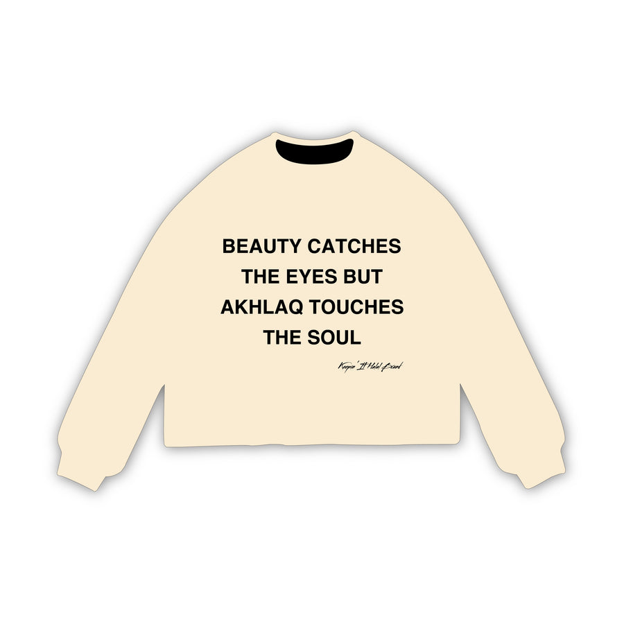 Akhlaq Over Beauty Oversized Long Sleeve Tee, product image 1