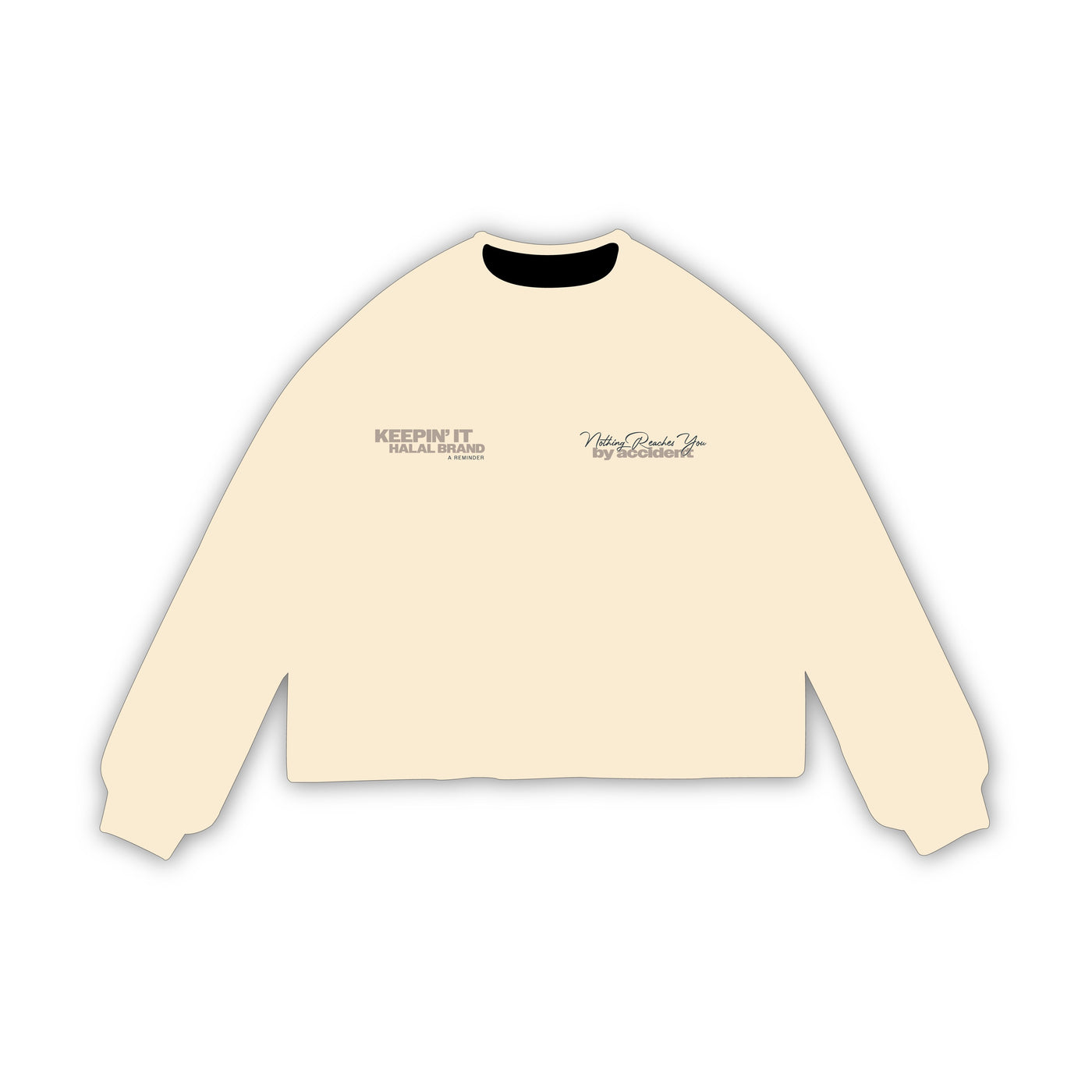 You Deserve Every Khayr Oversized Long Sleeve Tee (Bone)