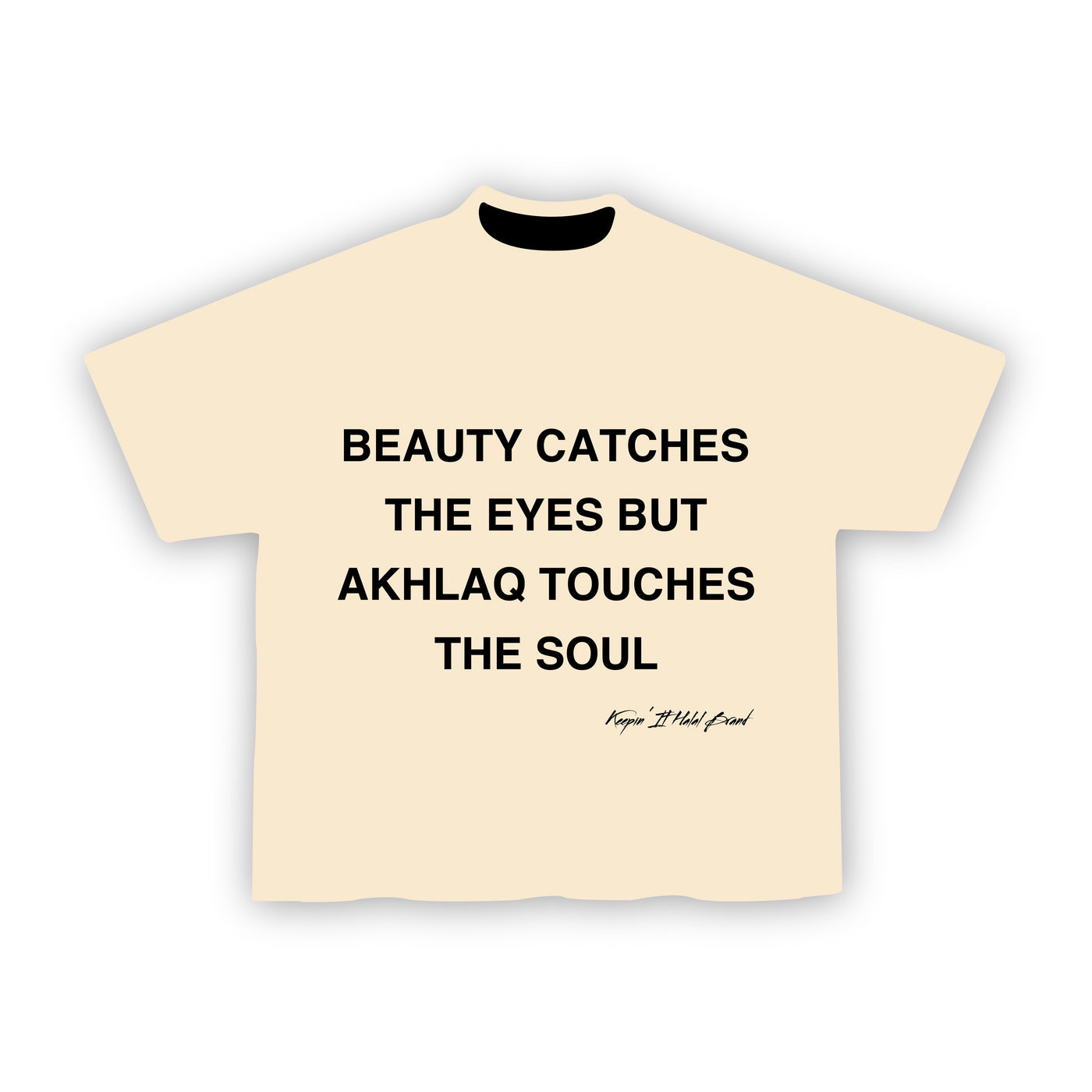 Akhlaq Over Beauty Oversized Boxy Tee