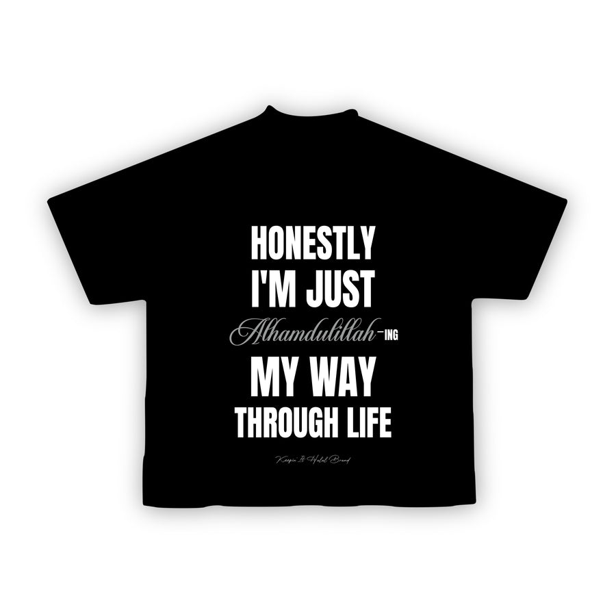Honestly, Alhamdulillah Oversized Boxy Tee