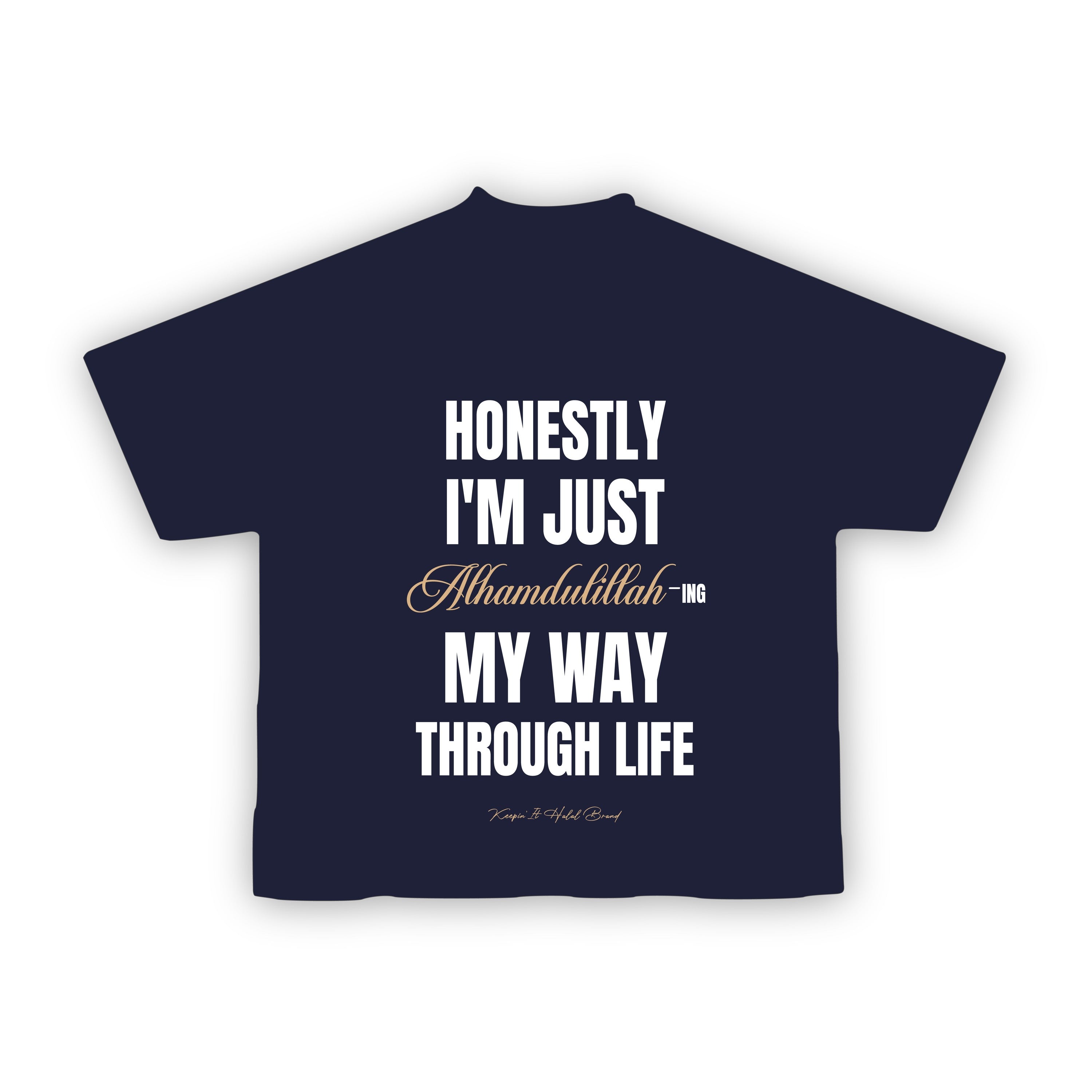 Honestly, Alhamdulillah — Oversized Boxy Tee