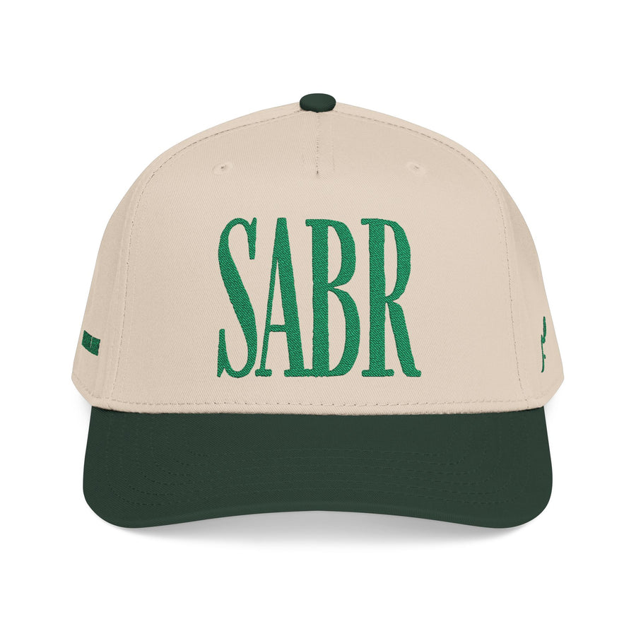 Sabr Cap Ivory & Forest Green
