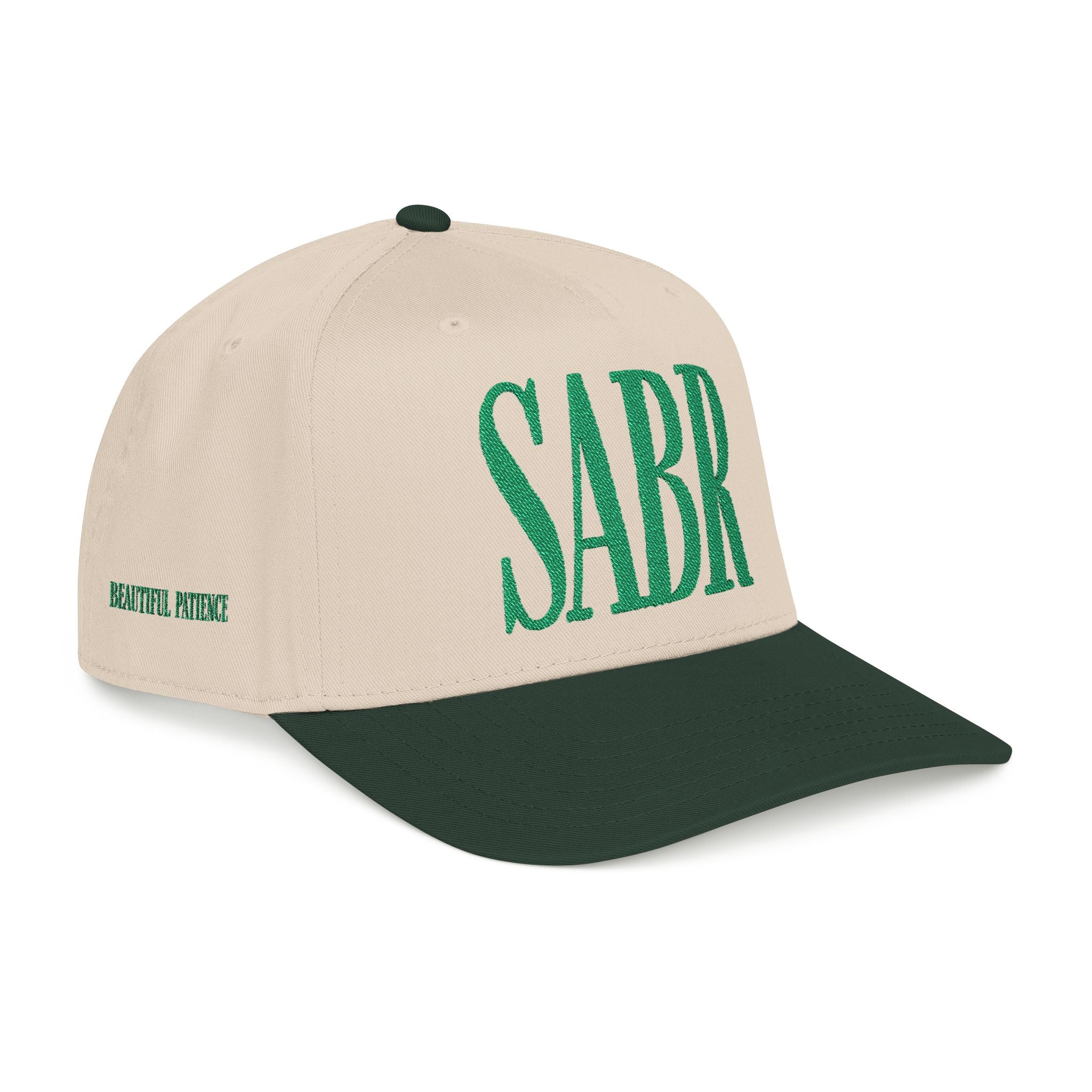 Sabr Cap — Ivory & Forest Green